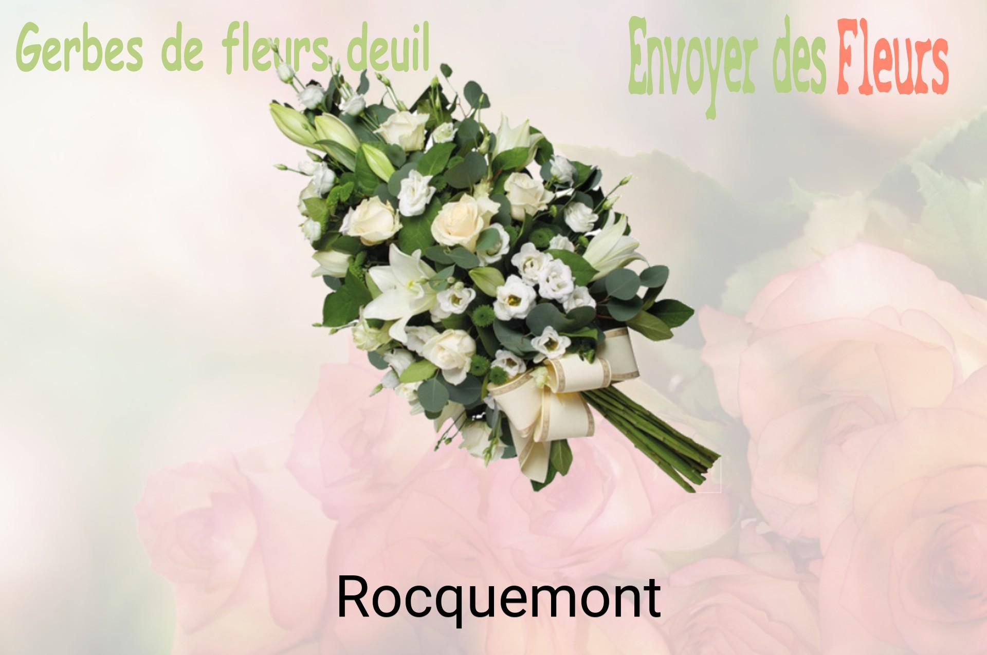Gerbe de fleurs de deuil livrée à Rocquemont